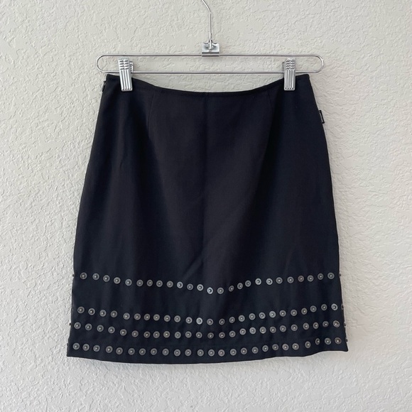 Moschino Jeans Grommet Skirt Size 4 - Picture 2 of 9